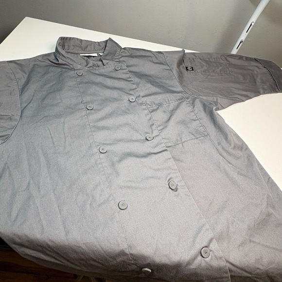 Chef Works Mens Small Grey Morocco Double Breasted Chef Coat Uniform - Picture 1 of 5